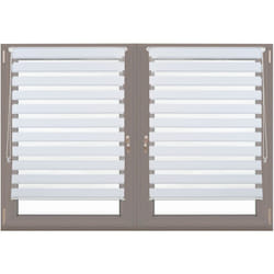 Relaxdays - Store enrouleur, lot de 2, double face, sans perçage fenêtre porte balcon en tissu, 110 x 150 cm, blanc