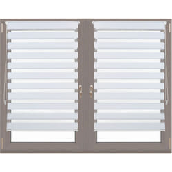 Relaxdays - Store enrouleur, lot de 2, double face, sans perçage fenêtre porte balcon en tissu, 85 x 150 cm, blanc