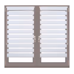 Store enrouleur lot de 2 double face sans perçage fenêtre porte balcon en tissu 60 x 150 cm blanc