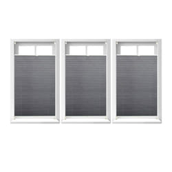 Store vénitien sans perçage lot de 3 volet fenêtre laisse passer la lumière L x H : env. 80x130 cm gris
