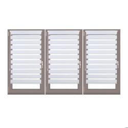 Store enrouleur lot de 3 double face sans perçage fenêtre porte balcon en tissu 70 x 150 cm blanc