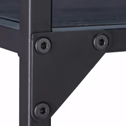 Table console Verre, Dessus de Table transparent, Structure Métal, Dépôt à 4 pieds, hlp 70,5x110x30 cm, noir - Relaxdays - Vue supplémentaire 6