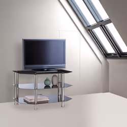 Relaxdays 4052025231651 support pour téléviseur Noir, Argent