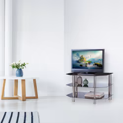 Relaxdays 4052025231651 support pour téléviseur Noir, Argent