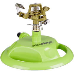 Relaxdays - Arroseur circulaire aspergeur pelouse, jardin , pulvérisateur, arrosage uniforme jusqu'à 450m² 12 m 360°, vert