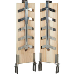Relaxdays - Lot de 2 planches à saumon, plaque à fumer, en bois de cèdre, fixations inclinables en inox, nature
