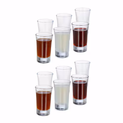 Relaxdays 4052025234232, 40 ml, Rond, 12 pièce(s), Verre, Transparent, Claire