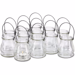 Cephotophore joliment conçu est fait en verre solide. Une anse en métal filigraneest fixée au bord supérieur. Suspendez le ve ...