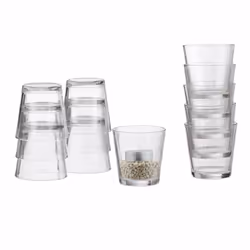 Relaxdays 4052025234454, 12 pièce(s), Verre, Transparent