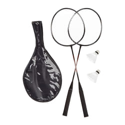Relaxdays 10024103 raquette de badminton Aluminium, Nylon Noir, Gris 2 pièce(s)