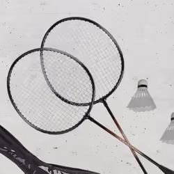 Relaxdays 10024103 raquette de badminton Aluminium, Nylon Noir, Gris 2 pièce(s)