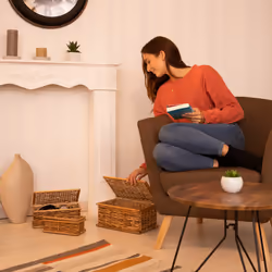 Relaxdays - lot de 3 corbeilles en rotin, couvercle, tressé, salon, lot de panier, caisse de déco, 10 l, rustique, nature