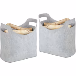 Ce panier en feutre trouvera sa place dans de nombreuses pièces : panier à linge dans la salle de bain, porte-journaux dans l ...