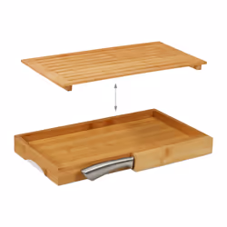Relaxdays 4052025246129 planche à découper pour cuisine Rectangulaire Bambou Naturel - Vue supplémentaire 5