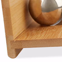 Relaxdays Support pour cartes de visite avec boule, 1 compartiment, Accessoire de bureau, Rangement bambou, naturel - Vue supplémentaire 7