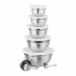 Relaxdays 10024713, Régler, Argent, Blanc, 3,6 L, 2,3 L, 1,3 L, 0,9 L