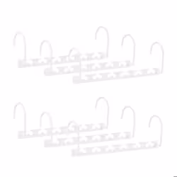 Relaxdays Cintre gain de place métal set de 6 cintre magique organiseur armoire crochet mobile 26 cm blanc