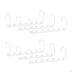 Relaxdays Cintre gain de place métal set de 6 cintre magique organiseur armoire crochet mobile 26 cm blanc