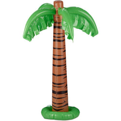 Relaxdays - Bouée gonflable palmier, Palmier gonflable xxl piscine et plage, Palmier tropical géant à gonfler, vert-brun