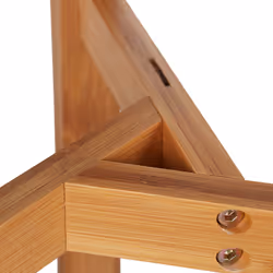 Relaxdays Etagère à fleurs, 3 étages, bambou et MDF, rond, moderne pour l'intérieur, HxL: 79 x 30 x 30 cm, naturel/blanc - Vue supplémentaire 8