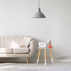 Relaxdays - Table d'appoint ronde, Motif décoratif, en bois, basse, trois pieds,HxD 40,5x 40 cm, noire,blanche,naturelle