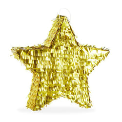 Relaxdays Pinata à suspendre Étoile pour enfants à remplir anniversaire jeux décoration doré