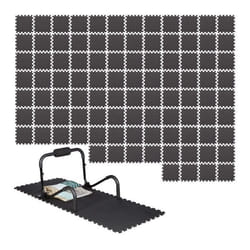 Tapis de sol protection lot de 96 30x30 cm dalle amortissante chocs 1cm épaisseur bruit 21 m² noir