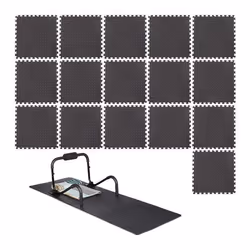 16x Tapis de protection sol dalle amortissante son noir 60 x 60 cm 3m² set de 8 1cm épaisseur noir