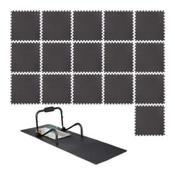 16x Tapis de protection sol dalle amortissante son noir 60 x 60 cm 3m² set de 8 1cm épaisseur noir