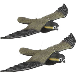 Rapace faucon anti-pigeon, lot de 2, décoration épouvantail oiseaux pigeon alarmistes jardin figure, multicolore
