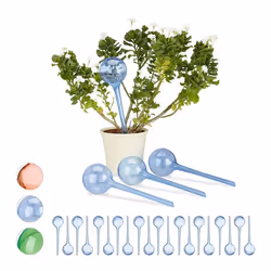 Globes d’arrosage en plastique lot de 24 distributeur eau plantes 2 semaines pot fleurs boules arrosage bleu