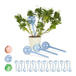 Globes d’arrosage en plastique lot de 24 distributeur eau plantes 2 semaines pot fleurs boules arrosage bleu