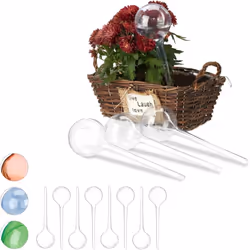 Personne n’aime retrouver ses plantes mortes en rentrant des vacances. Ce lot de 12 globes d’arrosage vous aide à maintenir v ...
