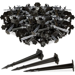 Relaxdays - Piquets de fixation sol en plastique, lot de 500, clous, sardines, jardin, tente, fixation terre 11,5 cm, noir
