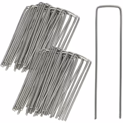 Si vous souhaitez fixer une bâche ou une toile anti mauvaises herbes dans le sol, ce lot de 25 piquets de fixation peuvent vo ...