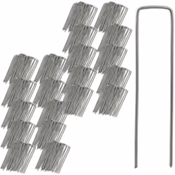 Si vous souhaitez fixer une bâche ou une toile anti mauvaises herbes dans le sol, ce lot de 500 piquets de fixation peuvent v ...