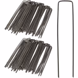 Description générale Ce lot de 100 piquets de fixation est idéal pour ancrer des bâches, des toiles anti-mauvaises herbes, ai ...
