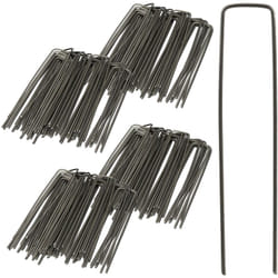 Relaxdays - Lot de 200 Piquets de fixation, sardines pour tente, piquet ancrage sol jardin, 3 mm 15 cm long acier, argenté