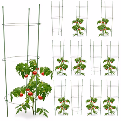 Description générale Ce set de 12 cages à tomates est parfait pour faire pousser des tomates sur votre balcon ou dans votre j ...