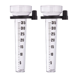 Relaxdays 10025387 pluviomètre 3,5 cm Noir, Transparent