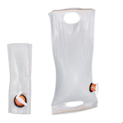 Relaxdays Poche d’eau 10 L pliable Jerrycan bidon d’eau robinet bouchon camping sac eau PVC transparent