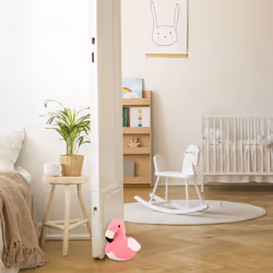 Relaxdays - Butoir pour porte Flamant, tampon pour porte décoratif, se tient droit, rempli, intérieur, décoration, rose