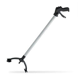 Relaxdays - Pince de préhension, outil de ramassage, pour personnes âgées, aluminium, plastique, 88 cm, noir/argenté