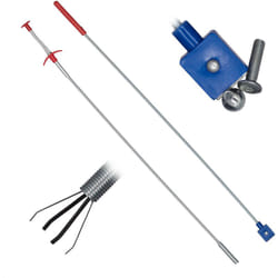 Relaxdays - Lot de 2 outils de ramassage, attrape-clous, attrape-vis, flexible, magnétique, souple, 600 mm, argent