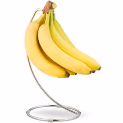 Avec ce support les bananes ont enfin leur place dans la cuisine. Il met de l’ordre mais aussi protège vos bananes de ces tac ...