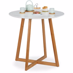La table à manger ronde est idéale pour gagner de la place dans les petites pièces. Deux personnes peuvent s'asseoir à la tab ...