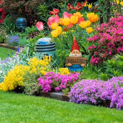 Relaxdays Nain de jardin «Welcome», résistant aux intempéries, pierre artificielle, jardin, porte de maison, coloré