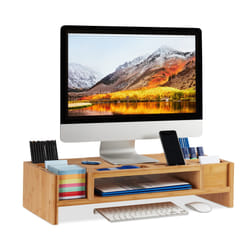 Relaxdays 10025703 support d'écran plat pour bureau Bambou
