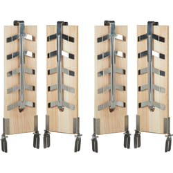 Lot de 4 planches à saumon, plaques à fumer, en bois de cèdre, 46 x 15,5 cm, fixations inclinables en inox, nature