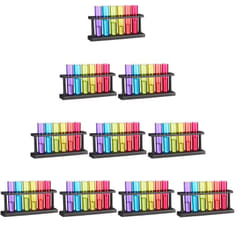 Relaxdays - Verre à shot, lot de 60, en forme d'éprouvette, amusant, support, 4 cl, tube à essais, plastique, coloré